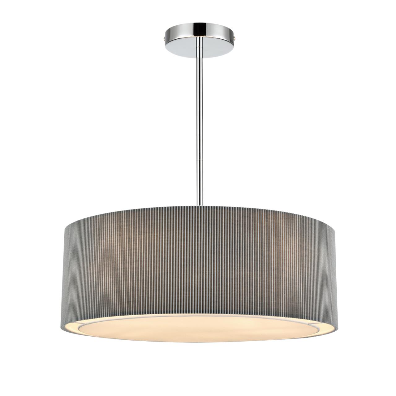 Люстра на штанге LUMION MODERNI ZIGRISA хром E14*5 10W плафон серый