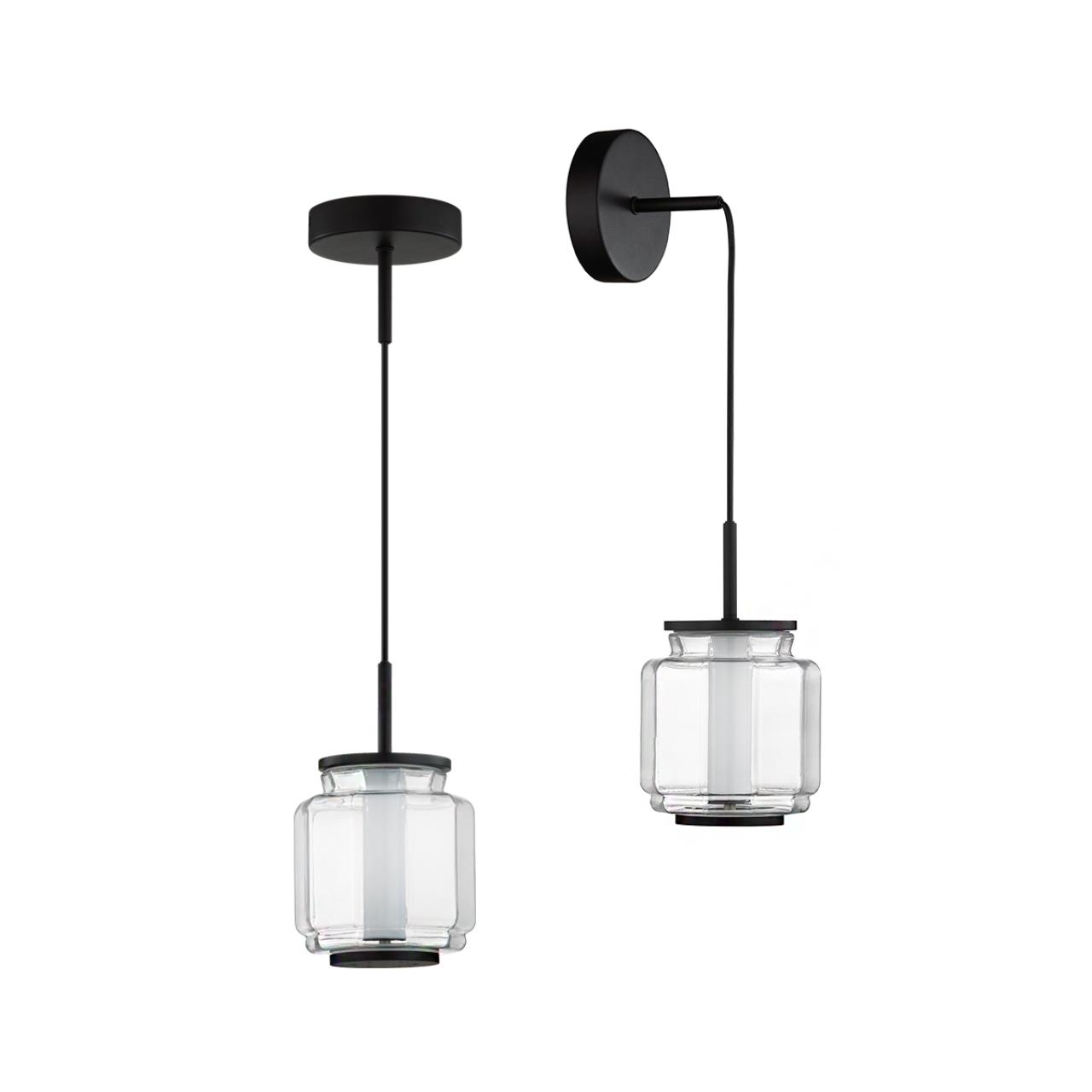 Подвес ODEON LIGHT EXCLUSIVE HIGHTECH JAM черный LED*1 5W 3000К плафон прозрачный