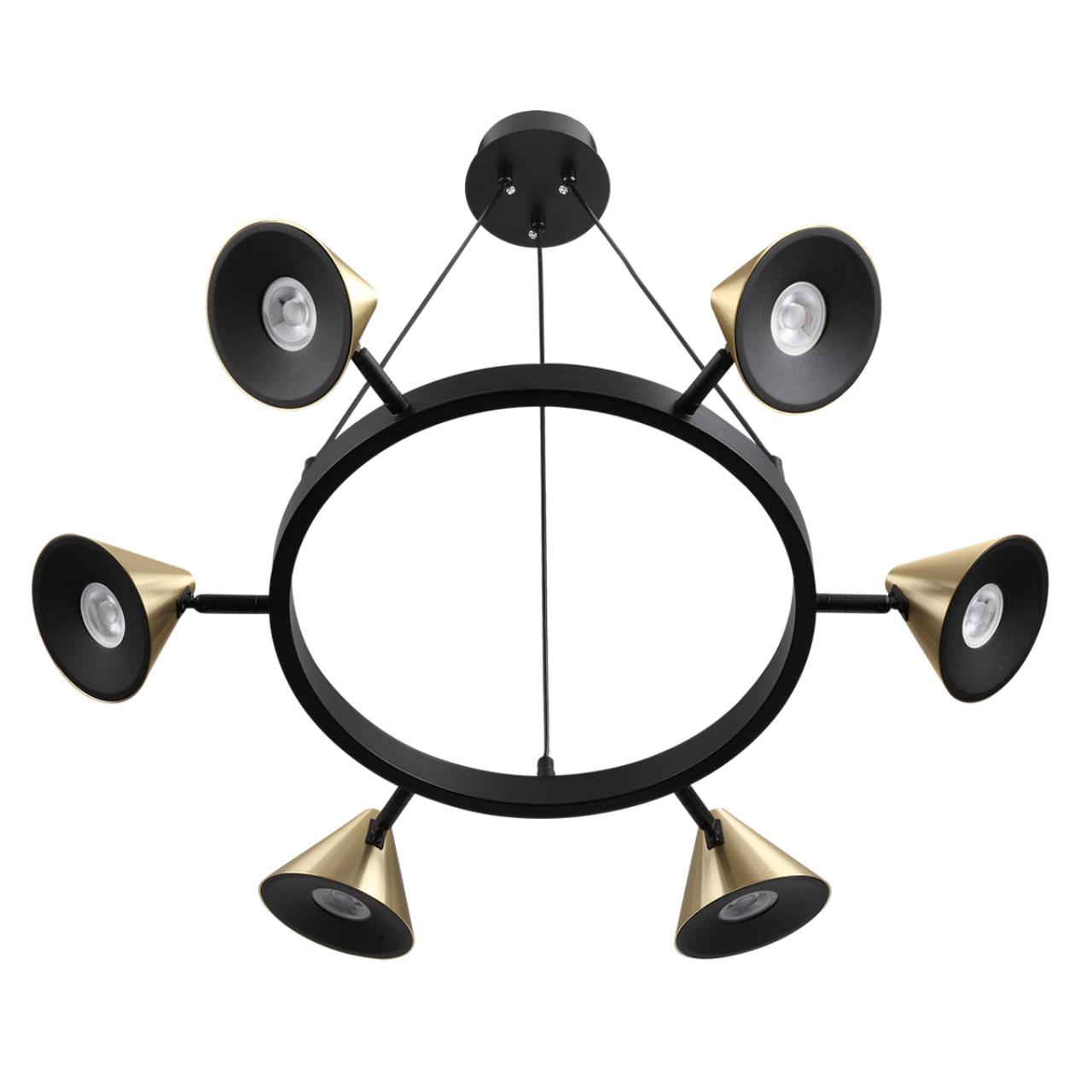 Люстра подвесная LUMION COMFI LAMINA черный, золотой GU10*6 10W