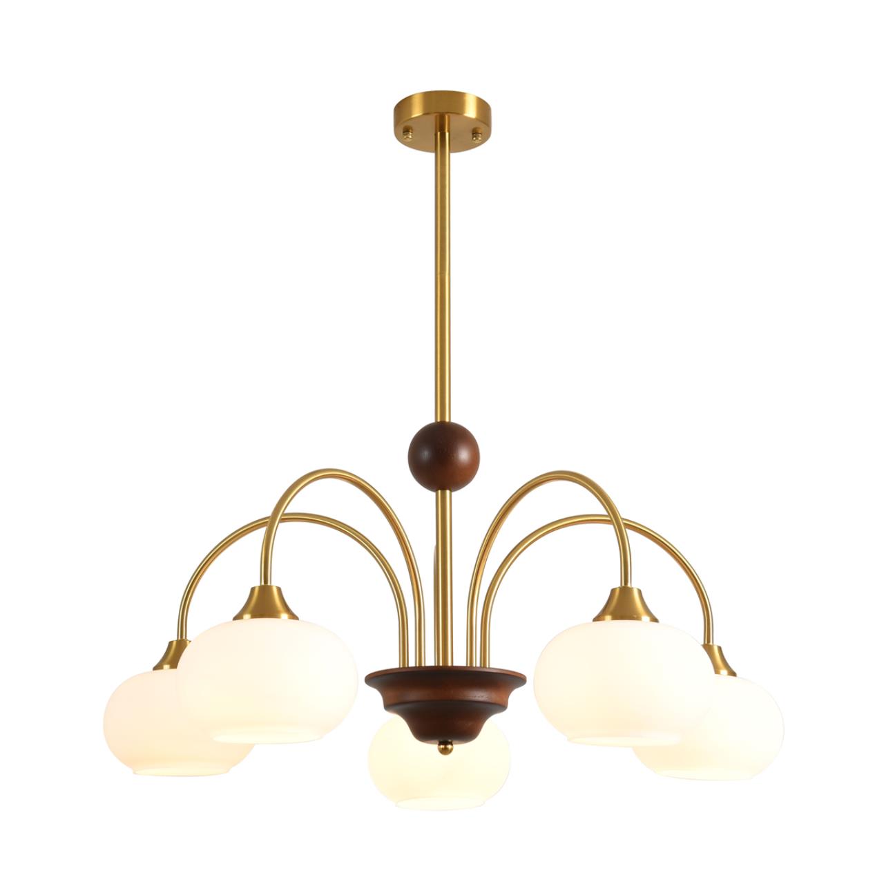 Люстра потолочная LUMION MODERNI LARINA латунь E27*5 10W