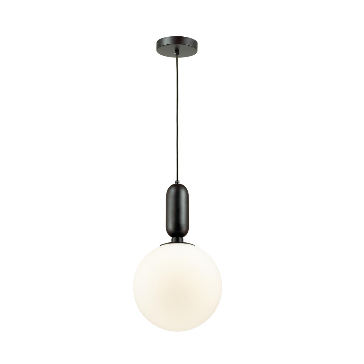 Подвес ODEON LIGHT PENDANT OKIA черный E27*1 10W плафон белый