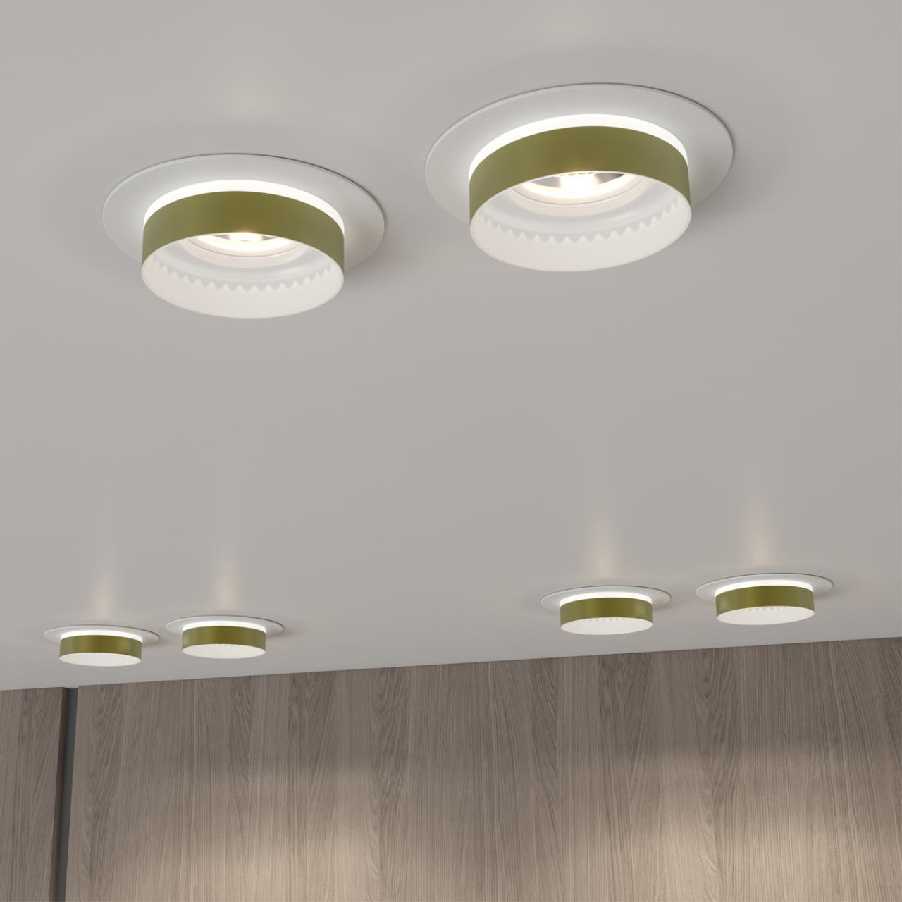 Светильник встраиваемый влагозащищенный NOVOTECH SPOT WATER белый GU10*1 10W плафон золотой