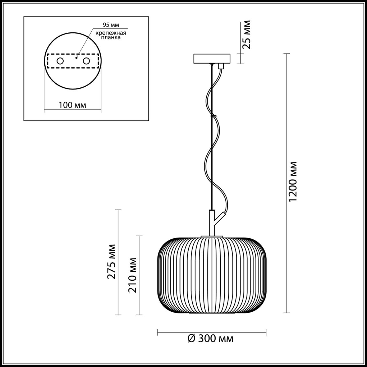 Подвес ODEON LIGHT PENDANT ROOFI черный E27*1 10W