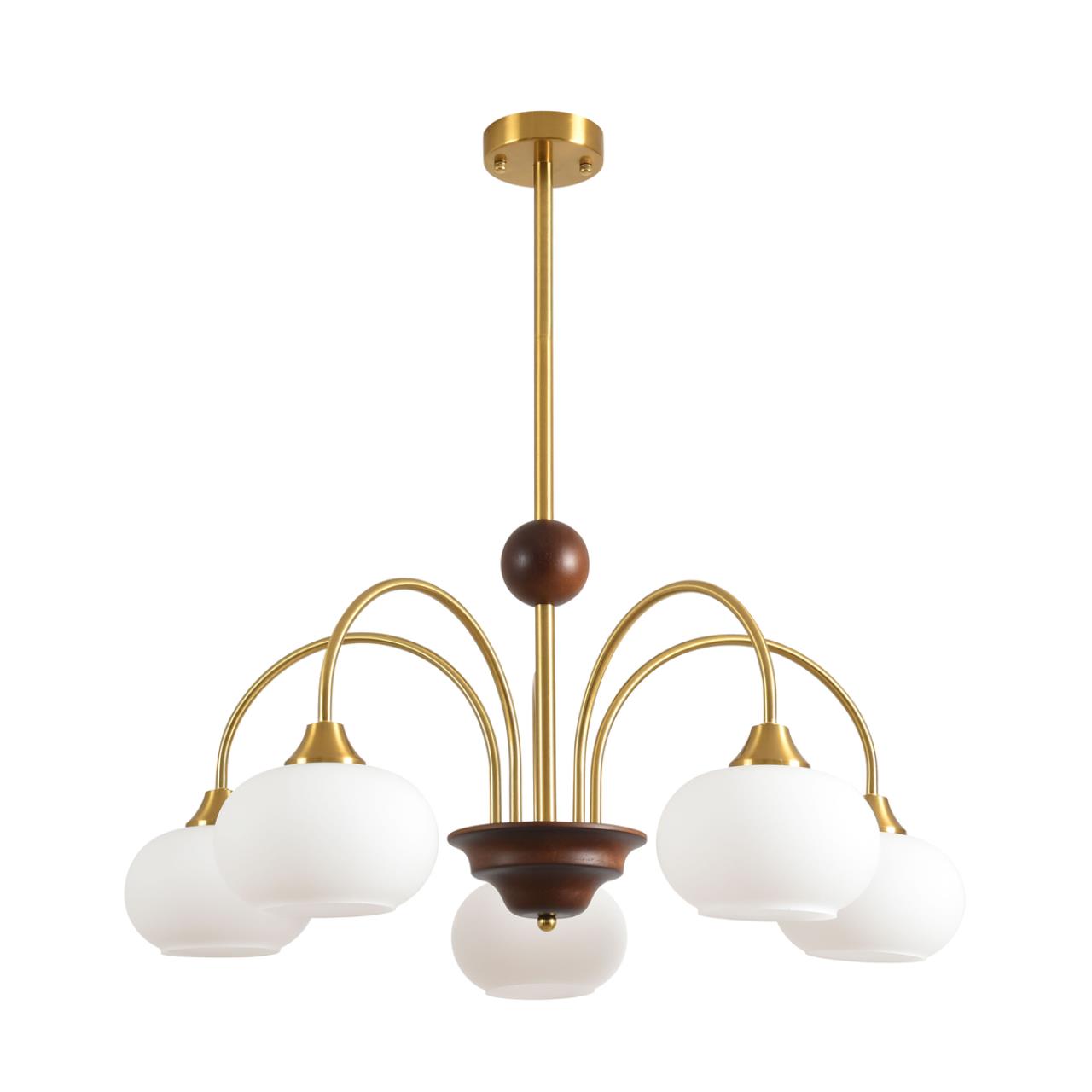 Люстра потолочная LUMION MODERNI LARINA латунь E27*5 10W