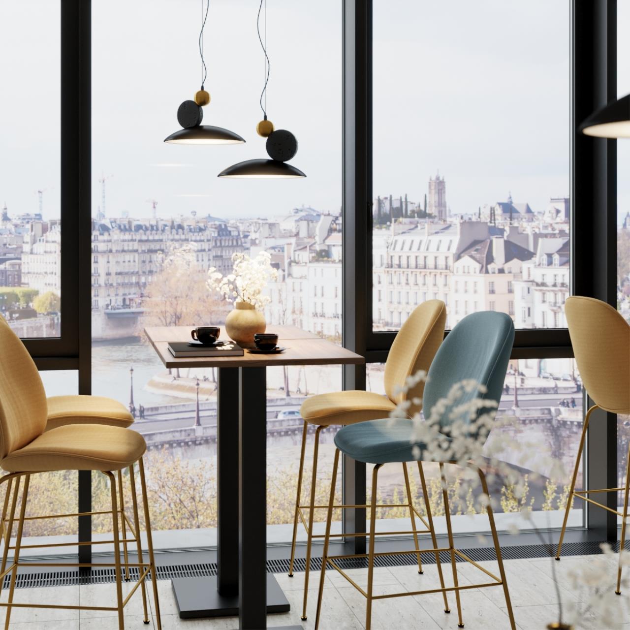 Подвесной светильник ODEON LIGHT HIGHTECH TRAVERTINO черный LED*1 24