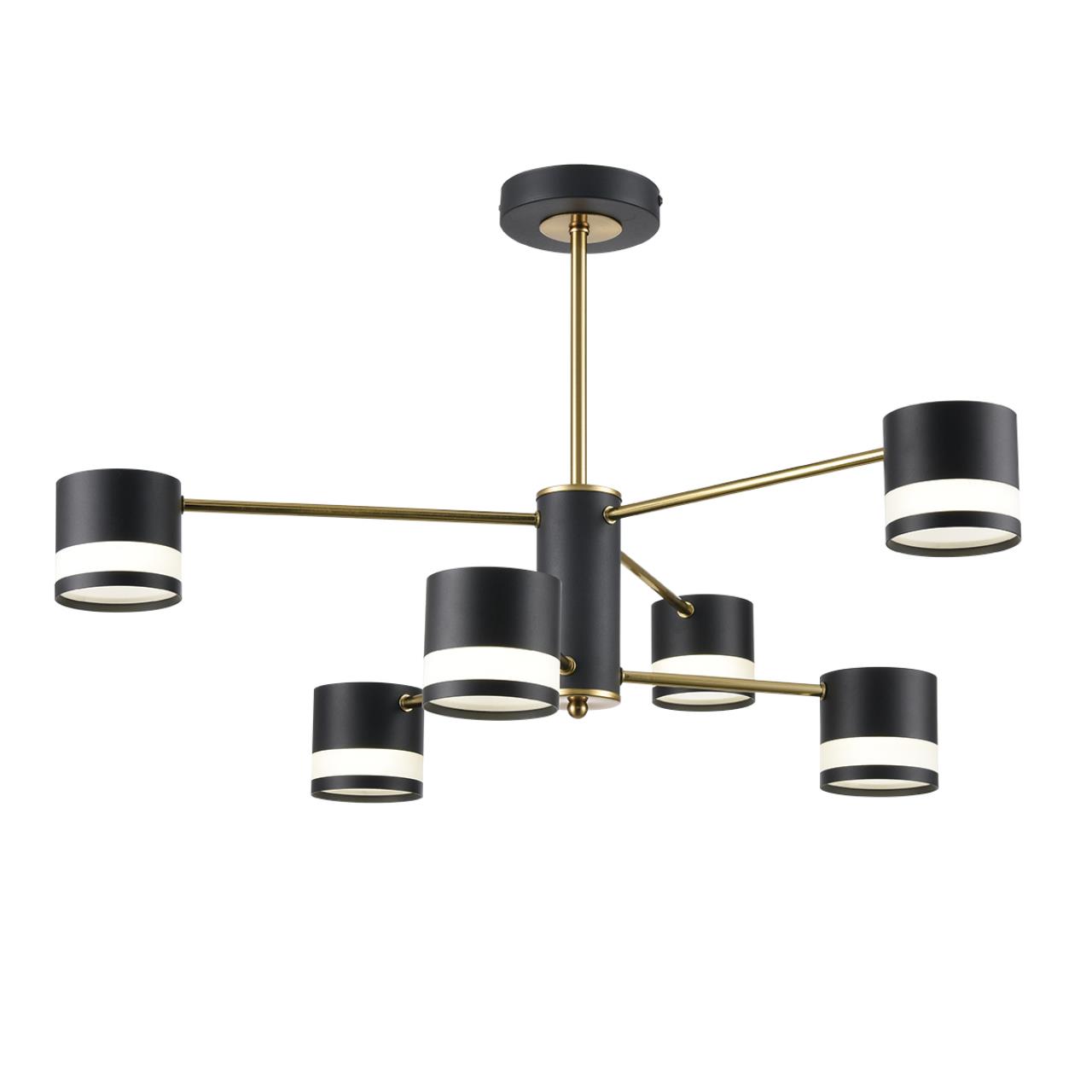 Люстра на штанге LUMION COMFI LANIKA черный, латунь GX53*6 10W