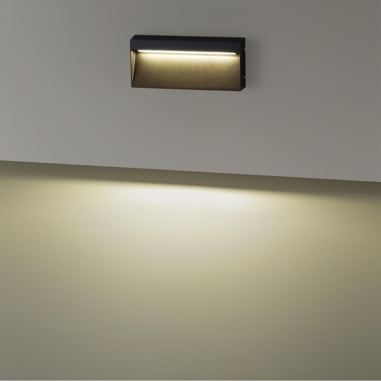 Подсветка для лестниц ODEON LIGHT NATURE VITTY черный LED*1 5W 3000К плафон черный