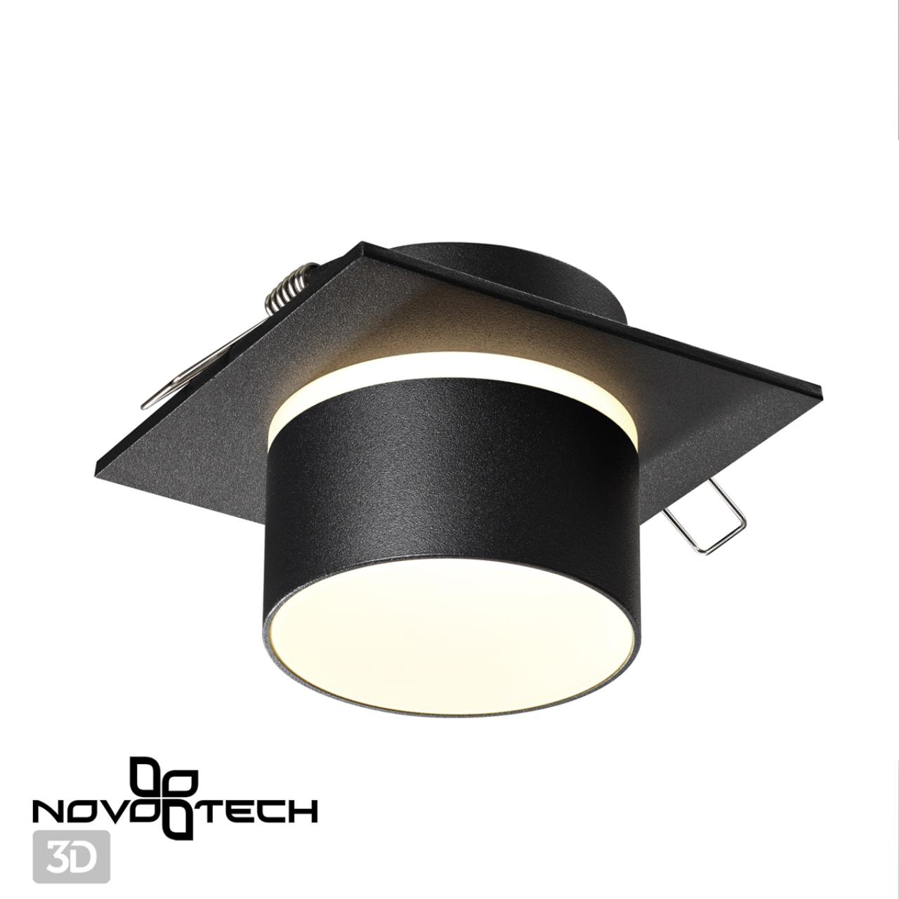Светильник встраиваемый NOVOTECH SPOT LIRIO черный GU10*1 10W черный черный