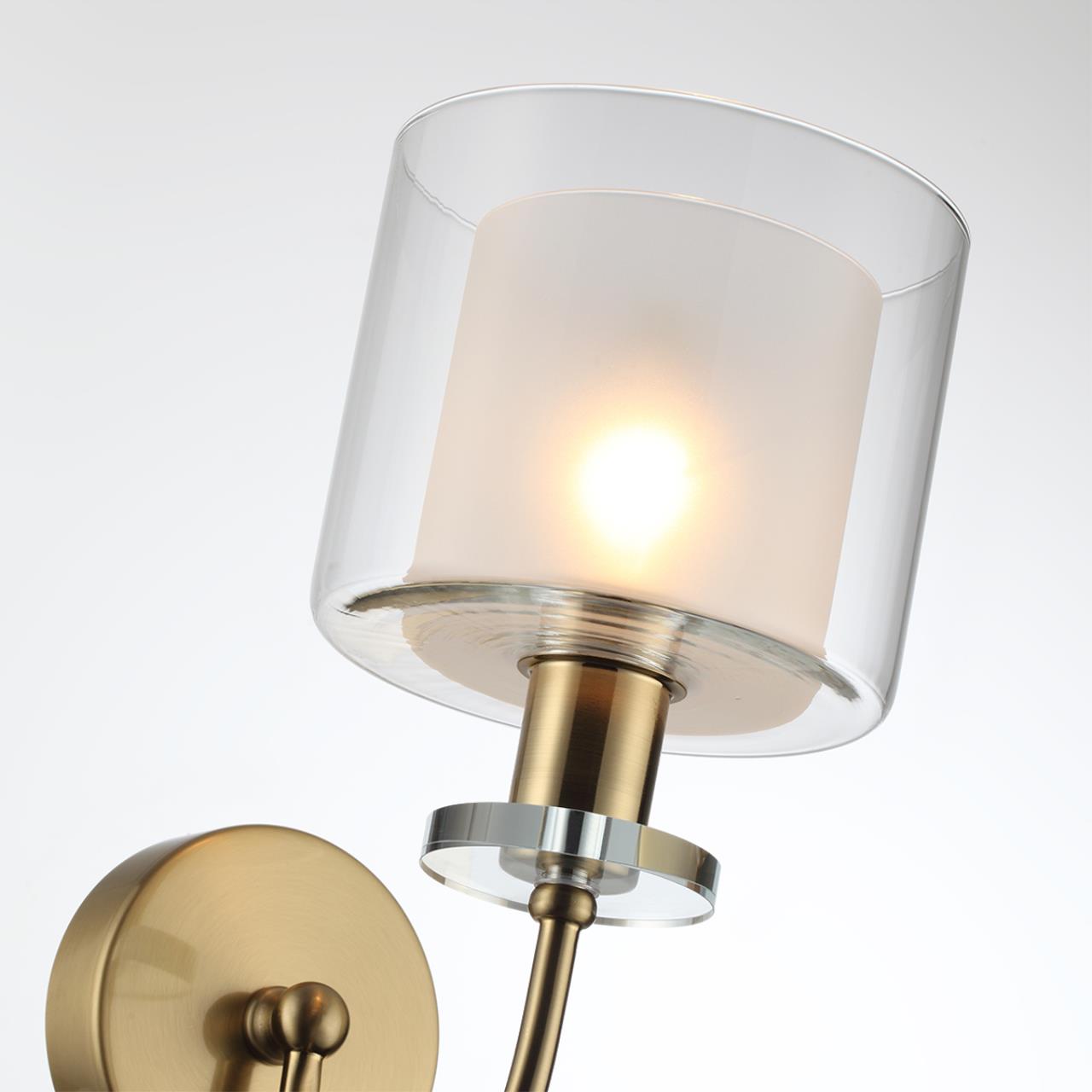 Бра ODEON LIGHT CLASSIC SAGA античная бронза, латунь E14*1 10W плафон белый