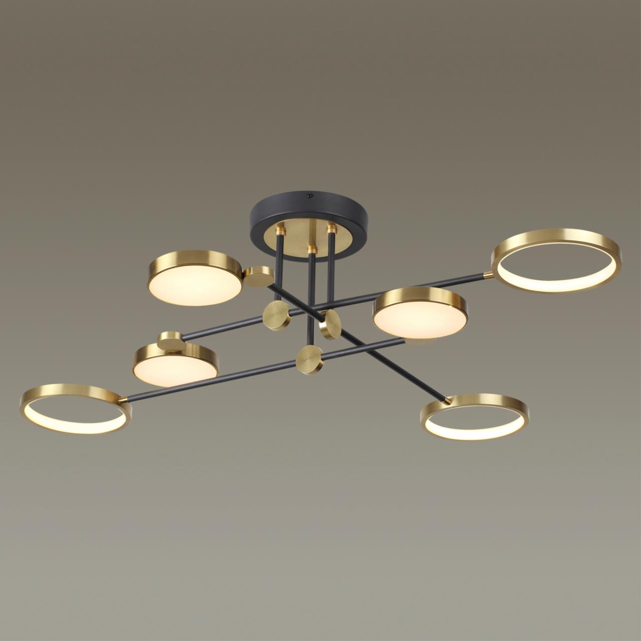 Потолочный светильник ODEON LIGHT MIDCENT DENZEL черный, античная бронза LED*1 55W