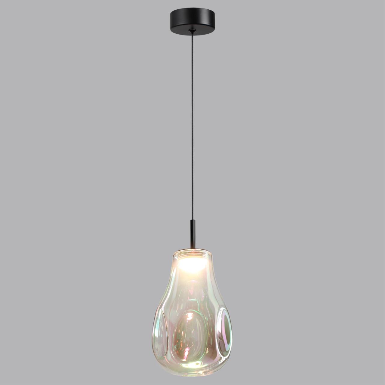 Подвес ODEON LIGHT PENDANT NAVE черный LED*1 4W 4000К плафон прозрачный
