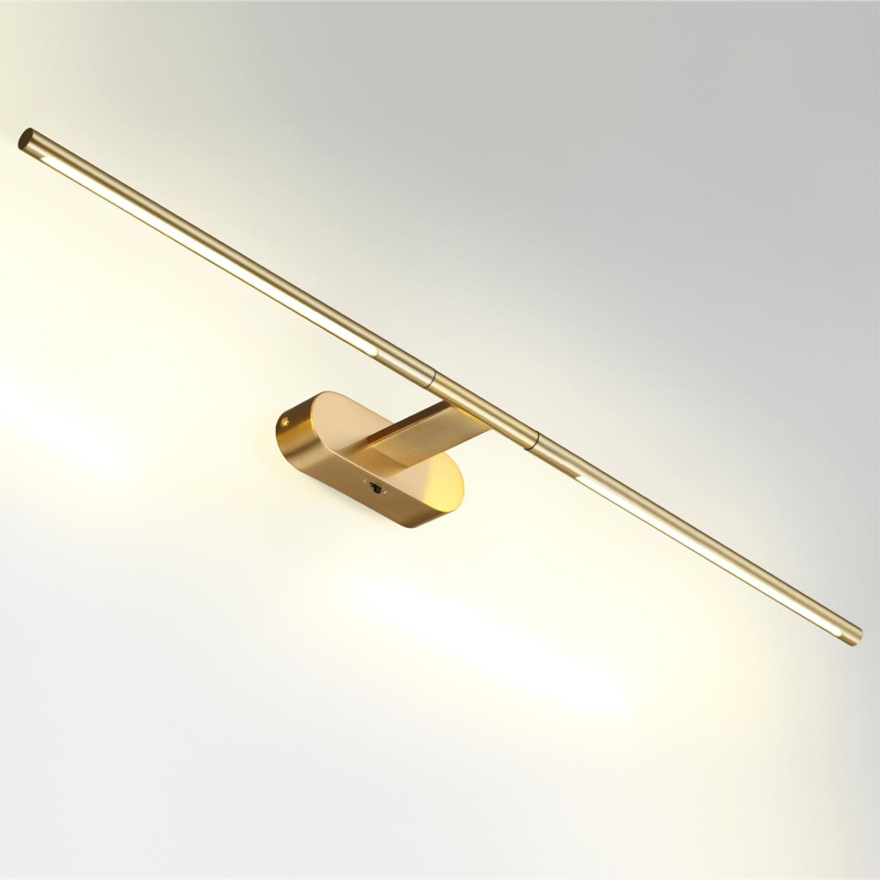 Настенный светильник ODEON LIGHT HIGHTECH ALEDO античная бронза, латунь LED*1 8W 3000/3800/5100К 800 мм