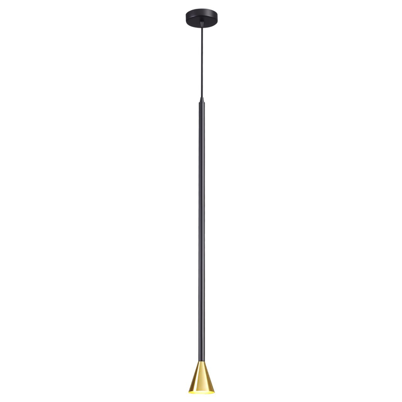 Подвесной светильник ODEON LIGHT HIGHTECH PIPA черный GU10*1 10W плафон золотой