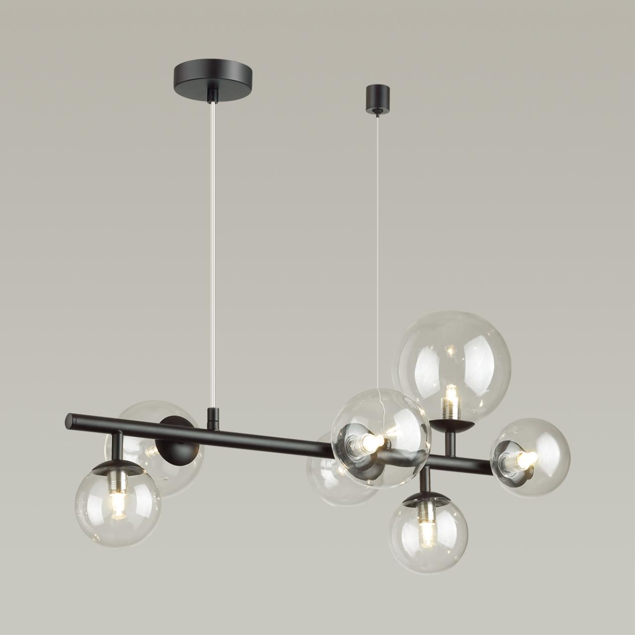 Люстра линейная ODEON LIGHT MODERN TOVI черный G9*7 10W