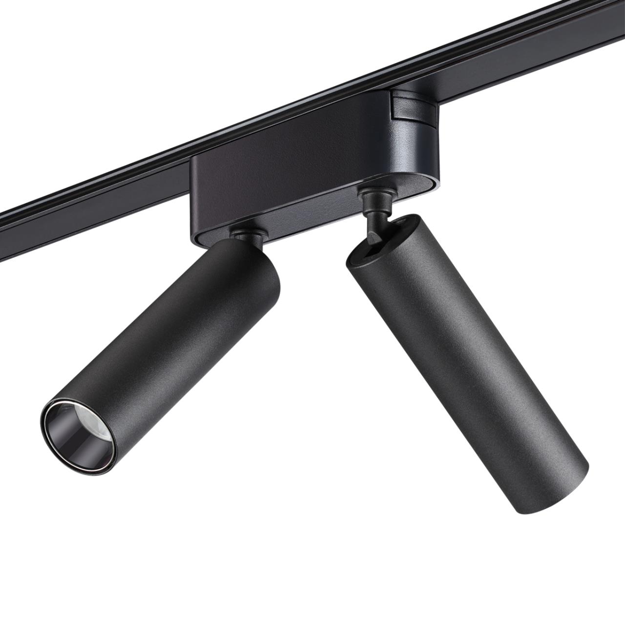 Трековый светильник для низковольтного шинопровода NOVOTECH SHINO SMAL черный LED*1 2*7W