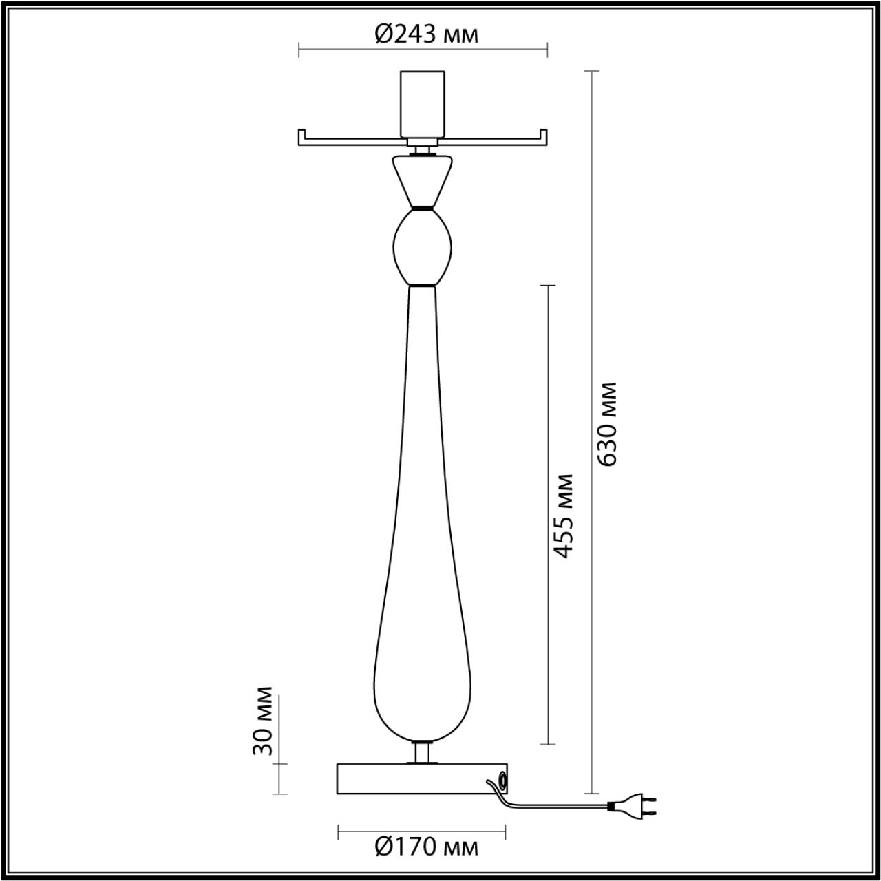 Настольная лампа ODEON LIGHT EXCLUSIVE STANDING TOWER золотой E27*1 10W