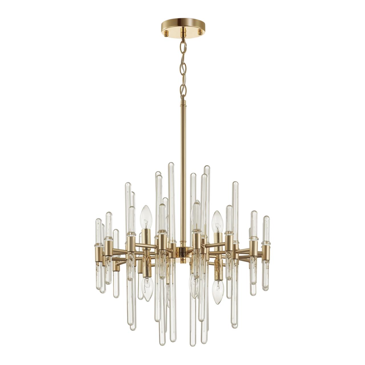 Люстра ODEON LIGHT HALL STIKA золотой E14*8 10W