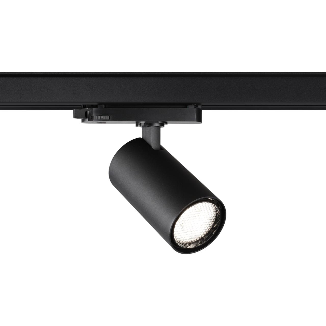 Светильник трехфазный трековый светодиодный NOVOTECH PORT HELIX черный LED*1 25W 3000К плафон черный