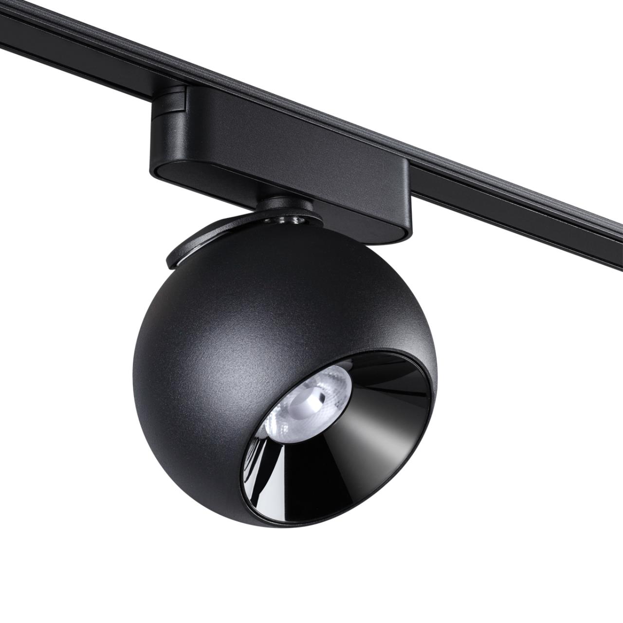 Трековый светильник для низковольтного шинопровода NOVOTECH SHINO SMAL черный LED*1 12W 3000К 99/111 мм