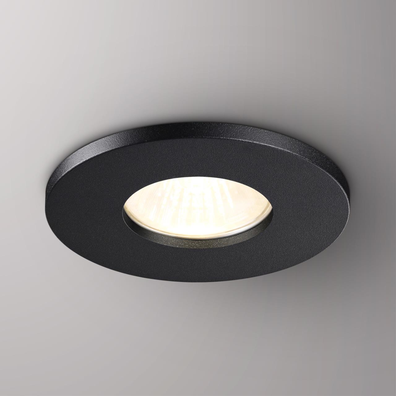 Светильник встраиваемый влагозащищенный NOVOTECH SPOT AQUA черный GU10*1 10W плафон черный