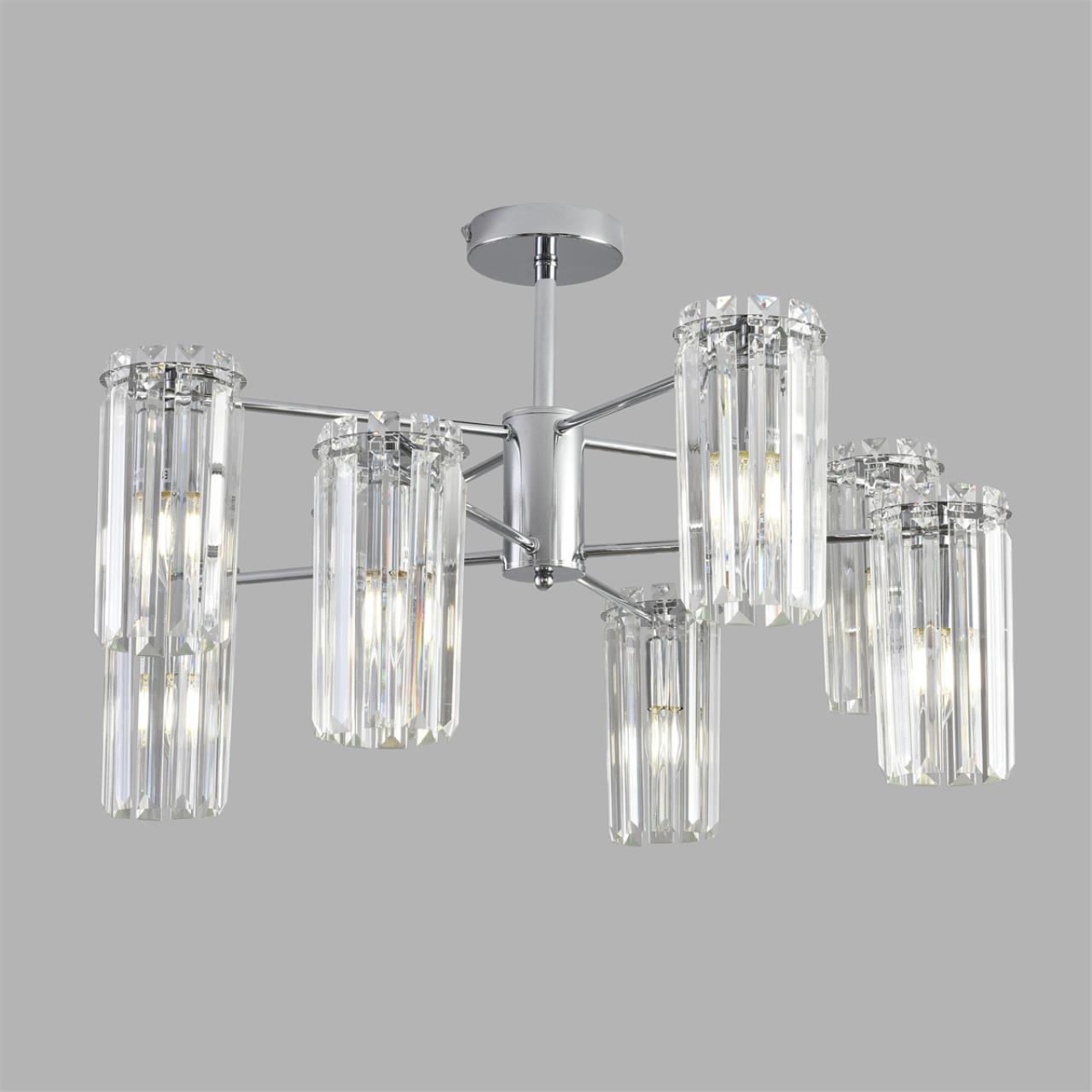 Люстра подвесная LUMION CLASSI FAVLA хром E14*8 10W