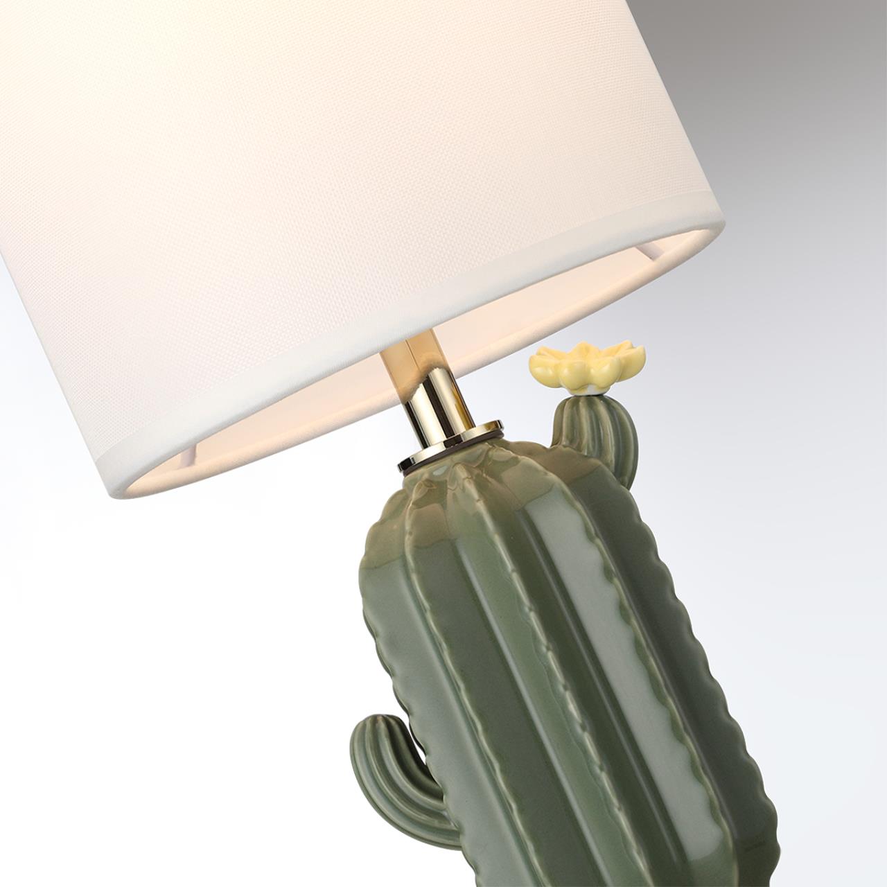 Настольная лампа ODEON LIGHT EXCLUSIVE MODERN CACTUS золотой E27* 10W плафон белый