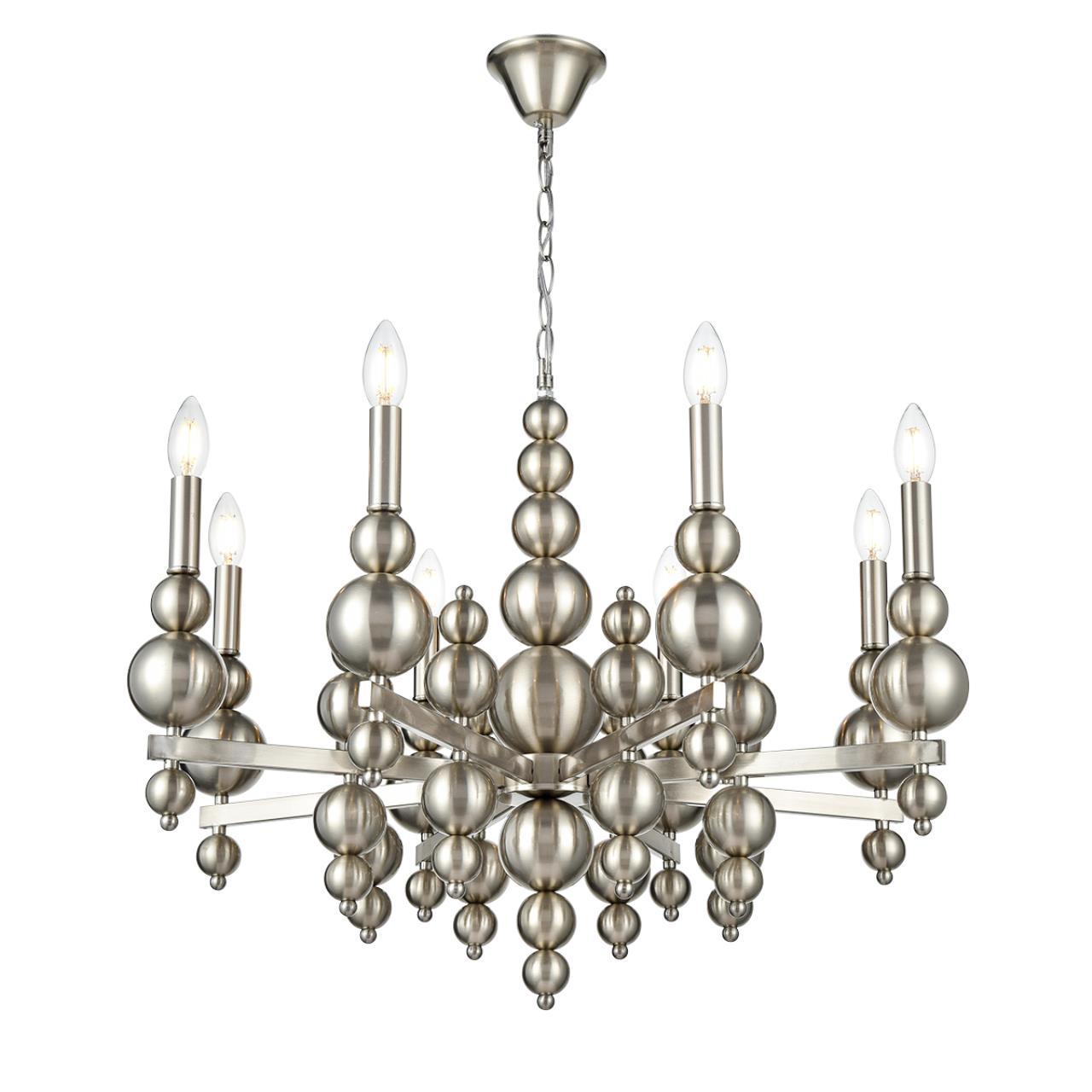Люстра LUMION MODERNI NANA никель E14*8 10W