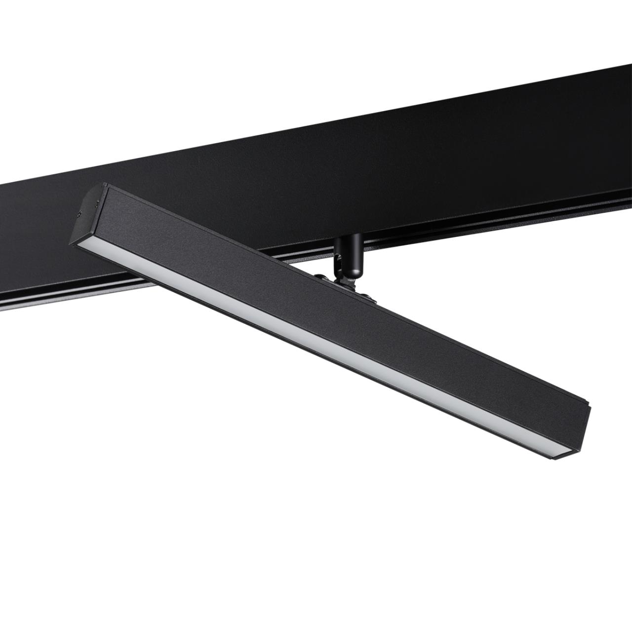 Трековый светильник для низковольного шинопровода NOVOTECH SHINO FLUM черный LED*1 12W 4000К 230 мм