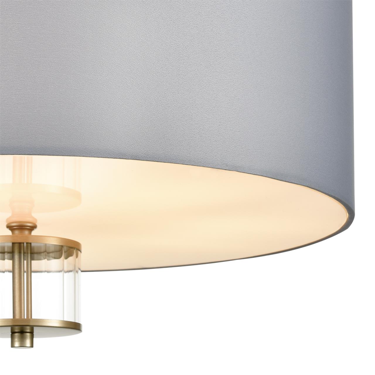 Люстра на штанге LUMION MODERNI DAMONA латунь E14*5 10W плафон серый