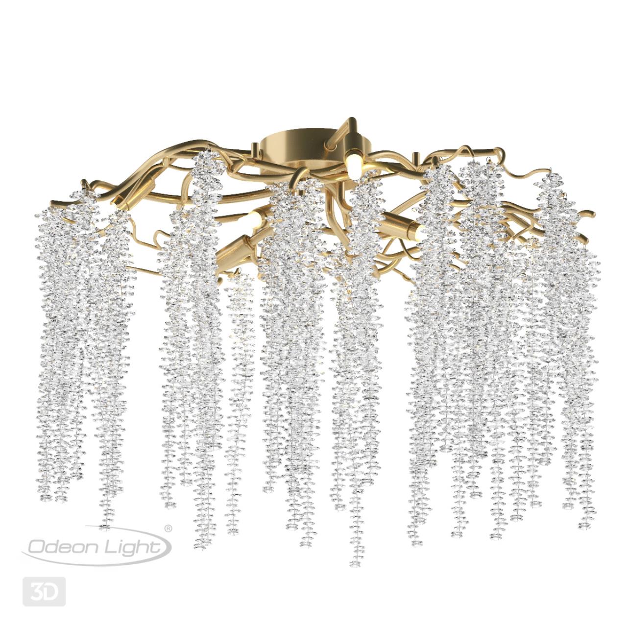 Люстра ODEON LIGHT HALL Banche золотой G9*8 10W