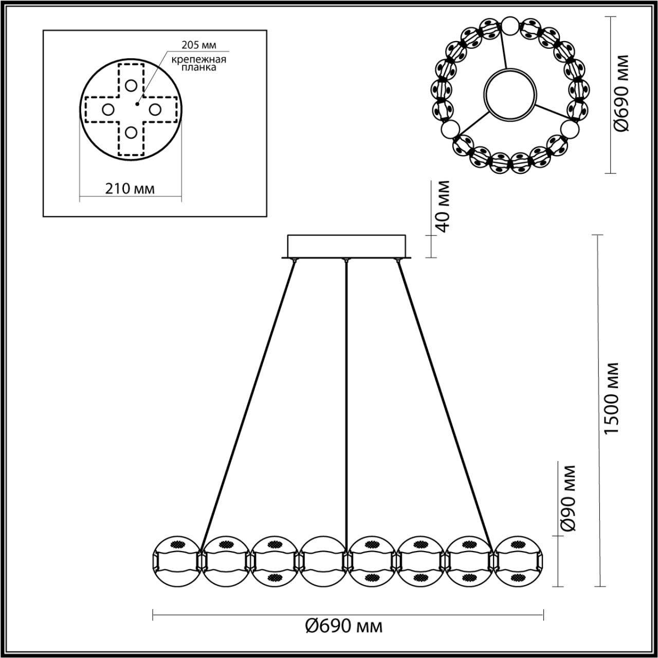 Люстра ODEON LIGHT L-VISION CRYSTAL хром