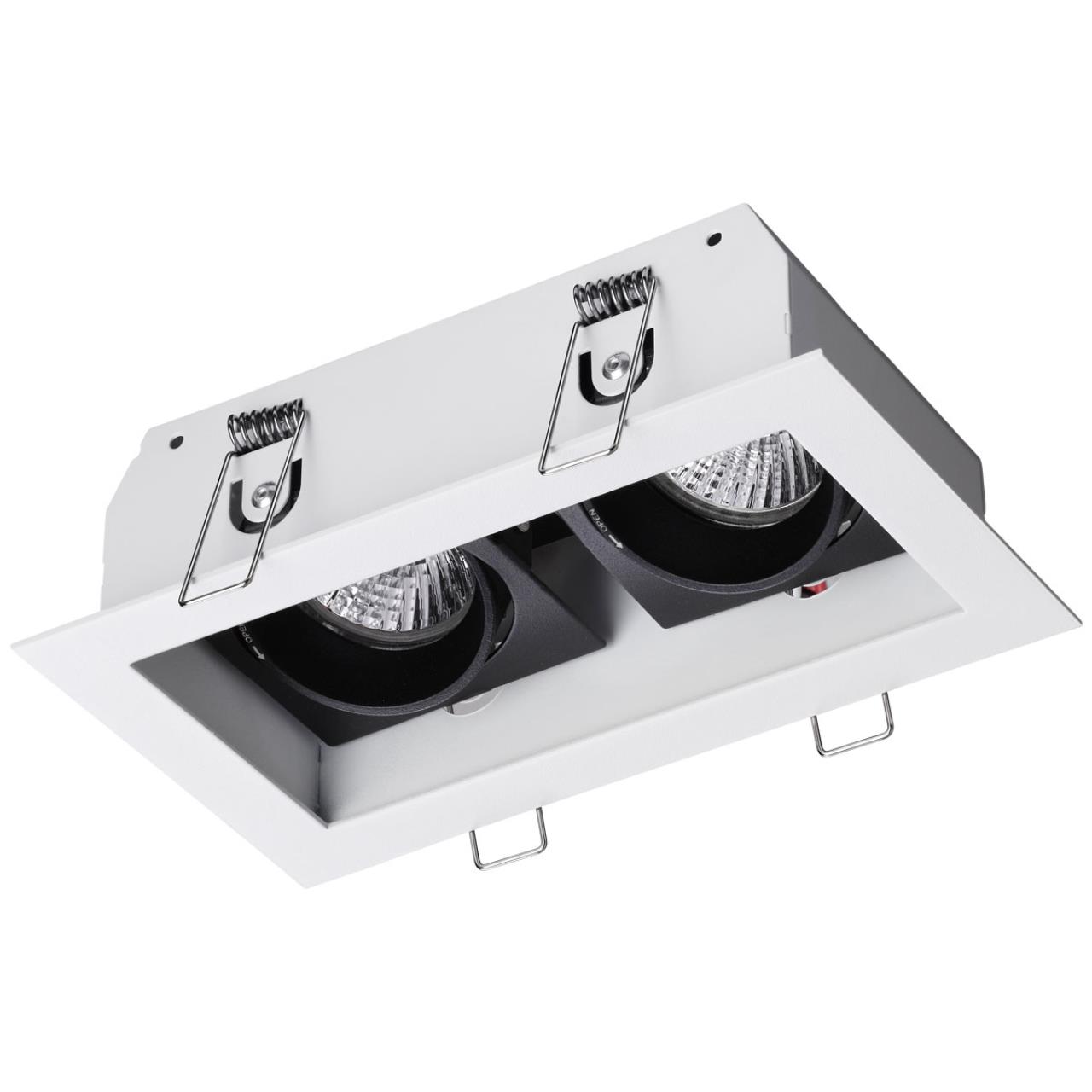 Встраиваемый светильник NOVOTECH SPOT GESSO белый, черный GU10*2 10W