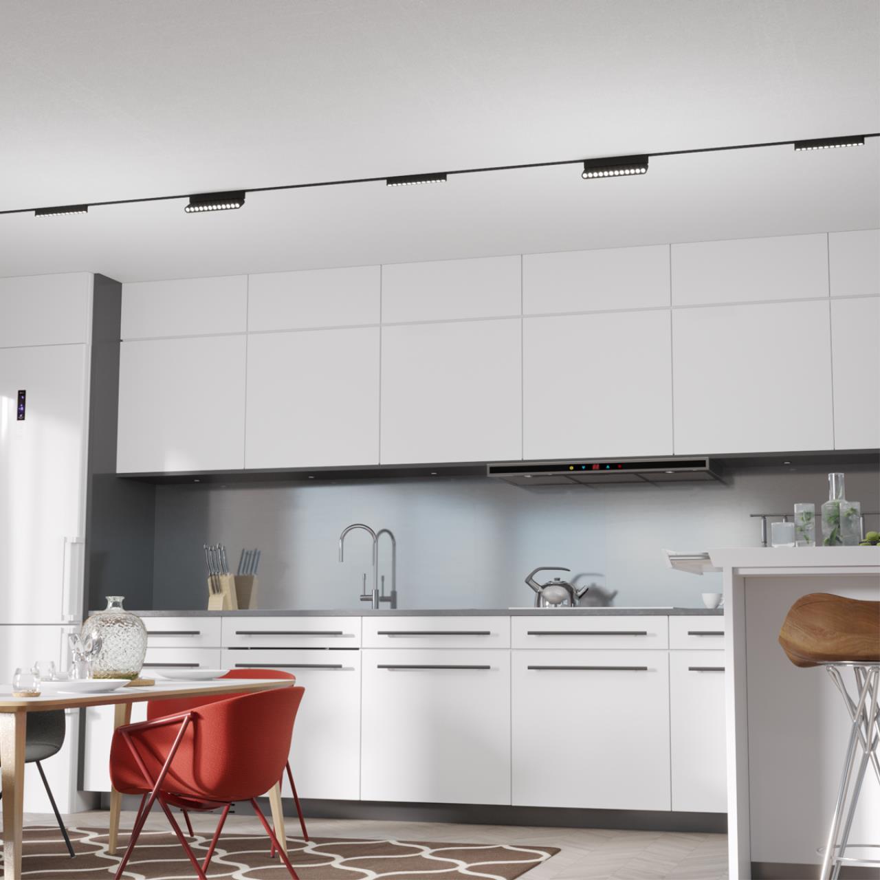Трековый светильник для низковольтного шинопровода NOVOTECH SHINO SMAL черный LED*1 12W 4000К 222 мм