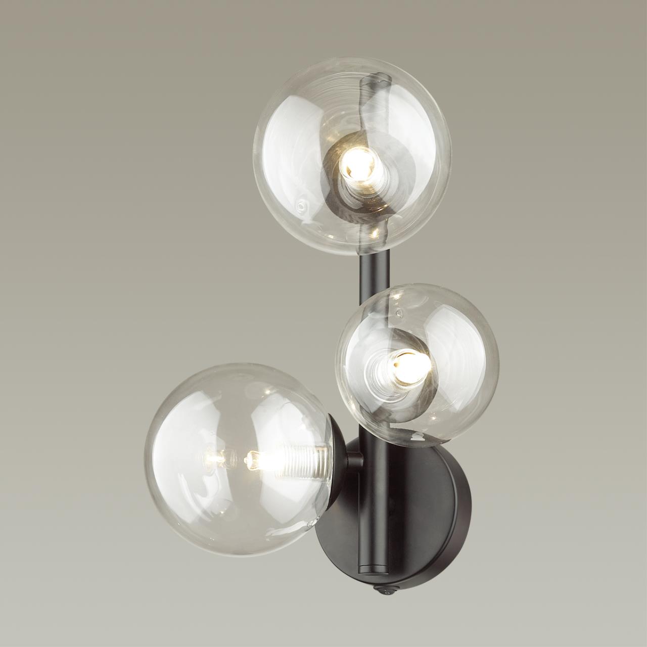 Бра с выключателем ODEON LIGHT MODERN TOVI черный