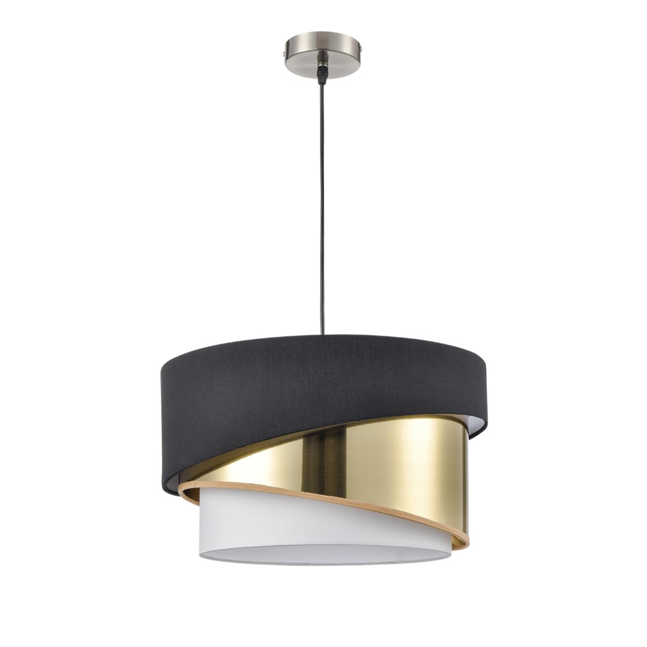 Светильник подвесной LUMION MODERNI INDIRA никель E27*3 10W плафон черный; золотой; белый