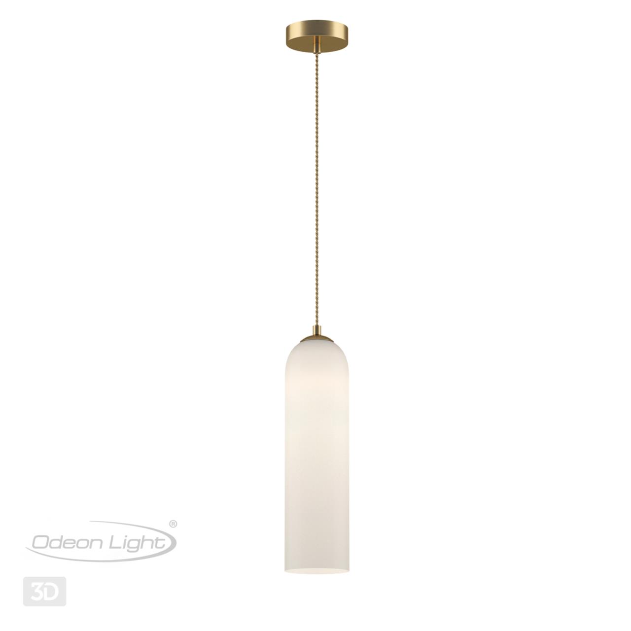 Подвес ODEON LIGHT PENDANT VOSTI золотой E27*1 10W плафон белый