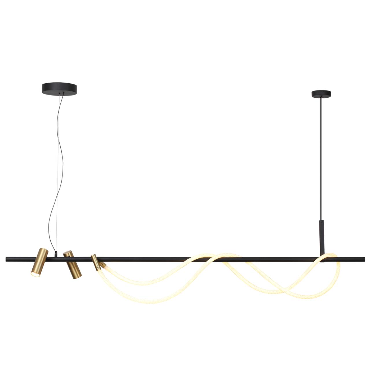 Подвесной светильник ODEON LIGHT HIGHTECH CORDA черный LED*1 1*40W 3000К плафон белый
