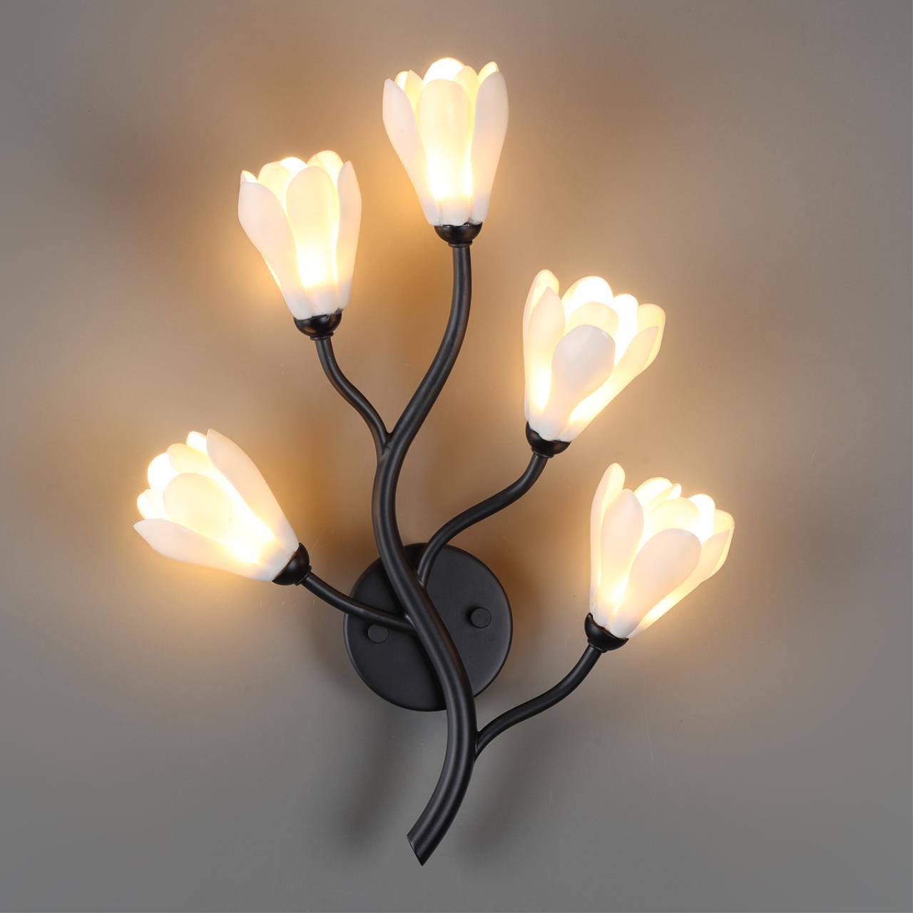Бра ODEON LIGHT MODERN GARDI черный G4*5 10W