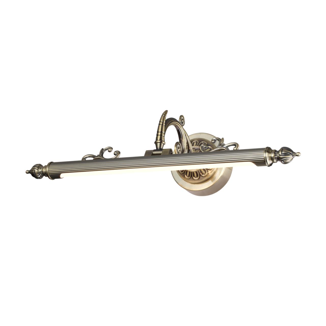 Подсветка для картин ODEON LIGHT WALLI DEGA бронзовый LED*1 8W 3000К плафон белый