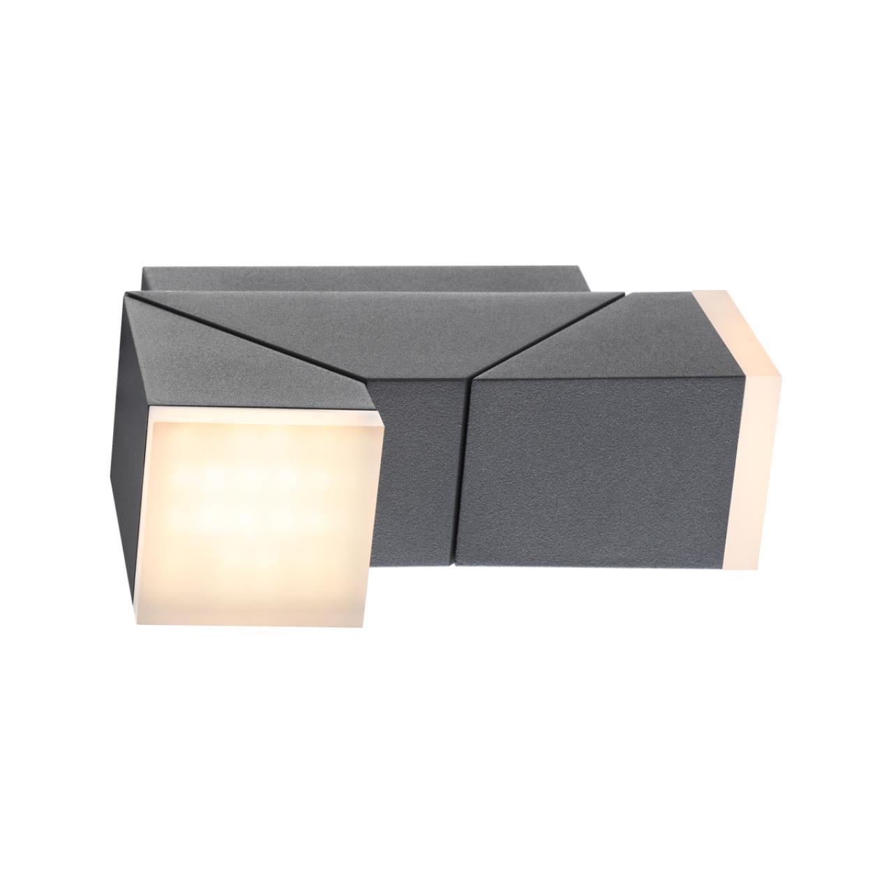 Уличный фасадный светильник NOVOTECH STREET KAIMAS серый, черный LED*2 12W