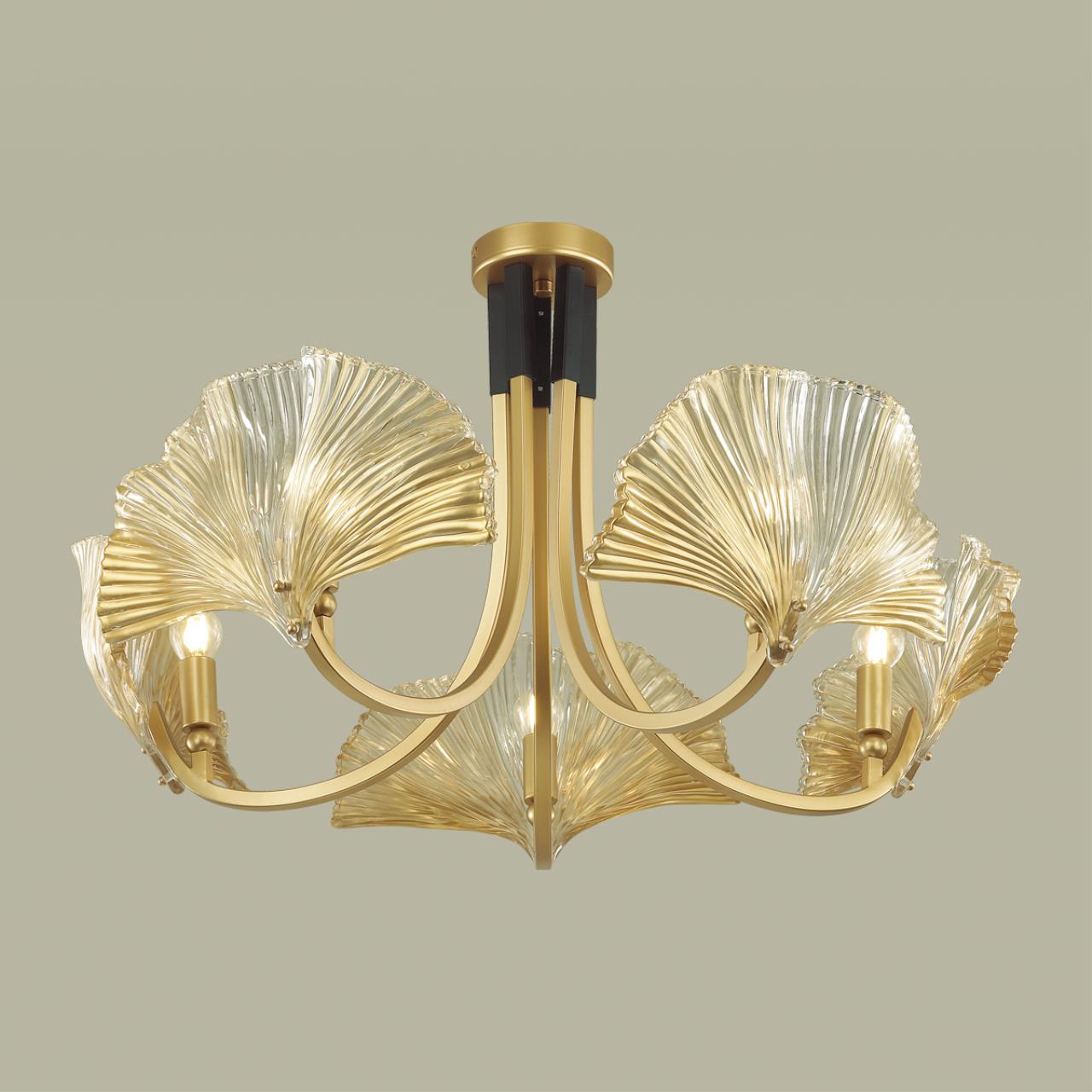 Люстра ODEON LIGHT EXCLUSIVE HALL VENTAGLIO золотой E14*5 10W