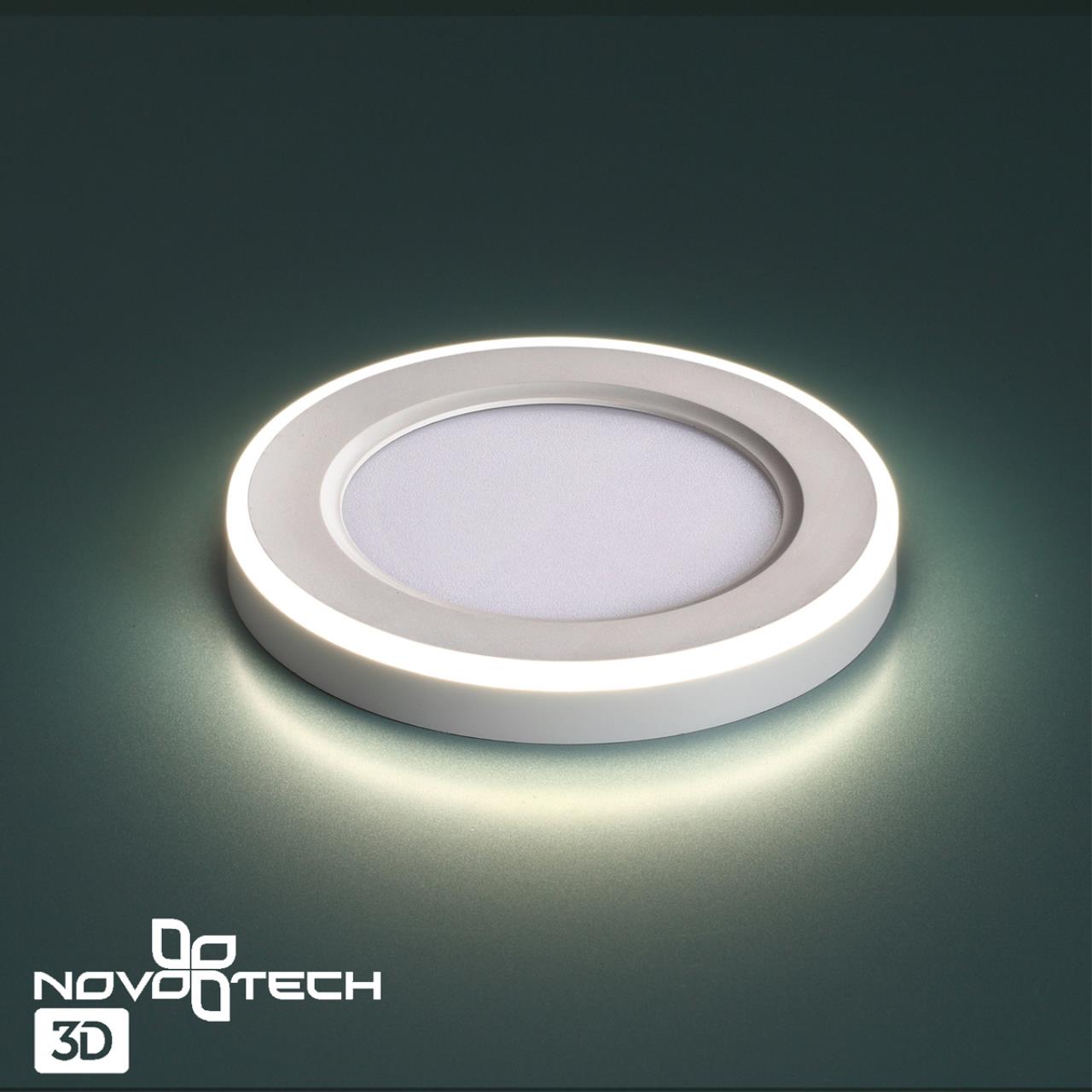 Светильник встраиваемый светодиодный (три сценария работы) NOVOTECH SPOT SPAN белый LED*1 6W+3W 4000+4000К