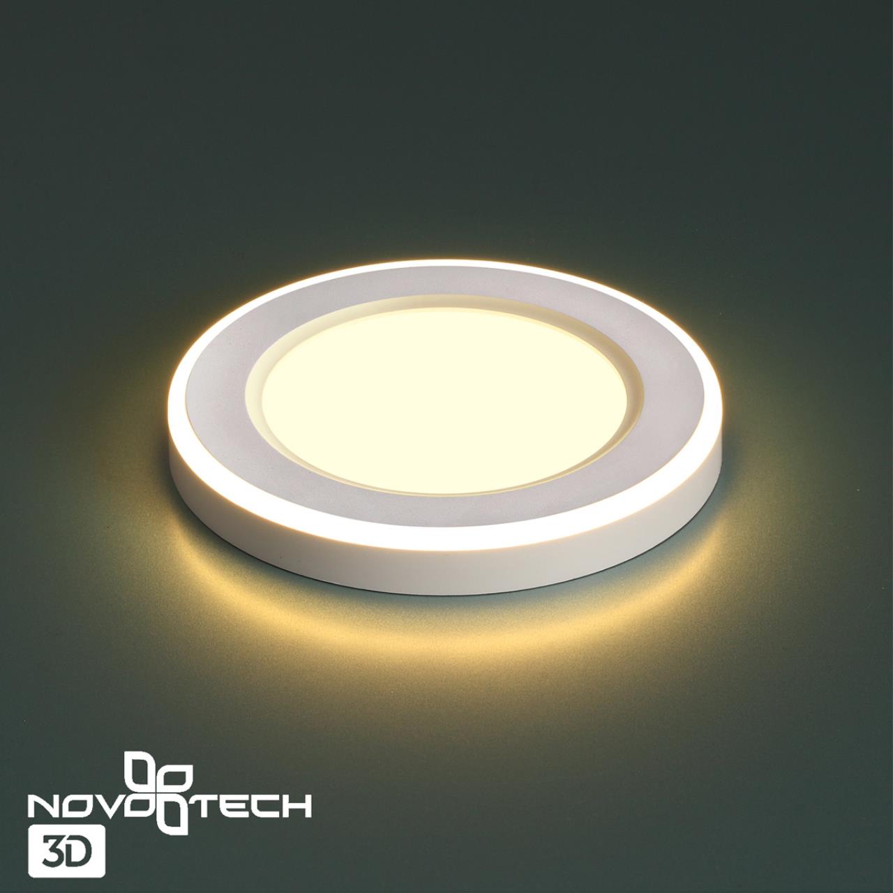 Светильник встраиваемый светодиодный (три сценария работы) NOVOTECH SPOT SPAN белый LED*1 6W+3W 3000К