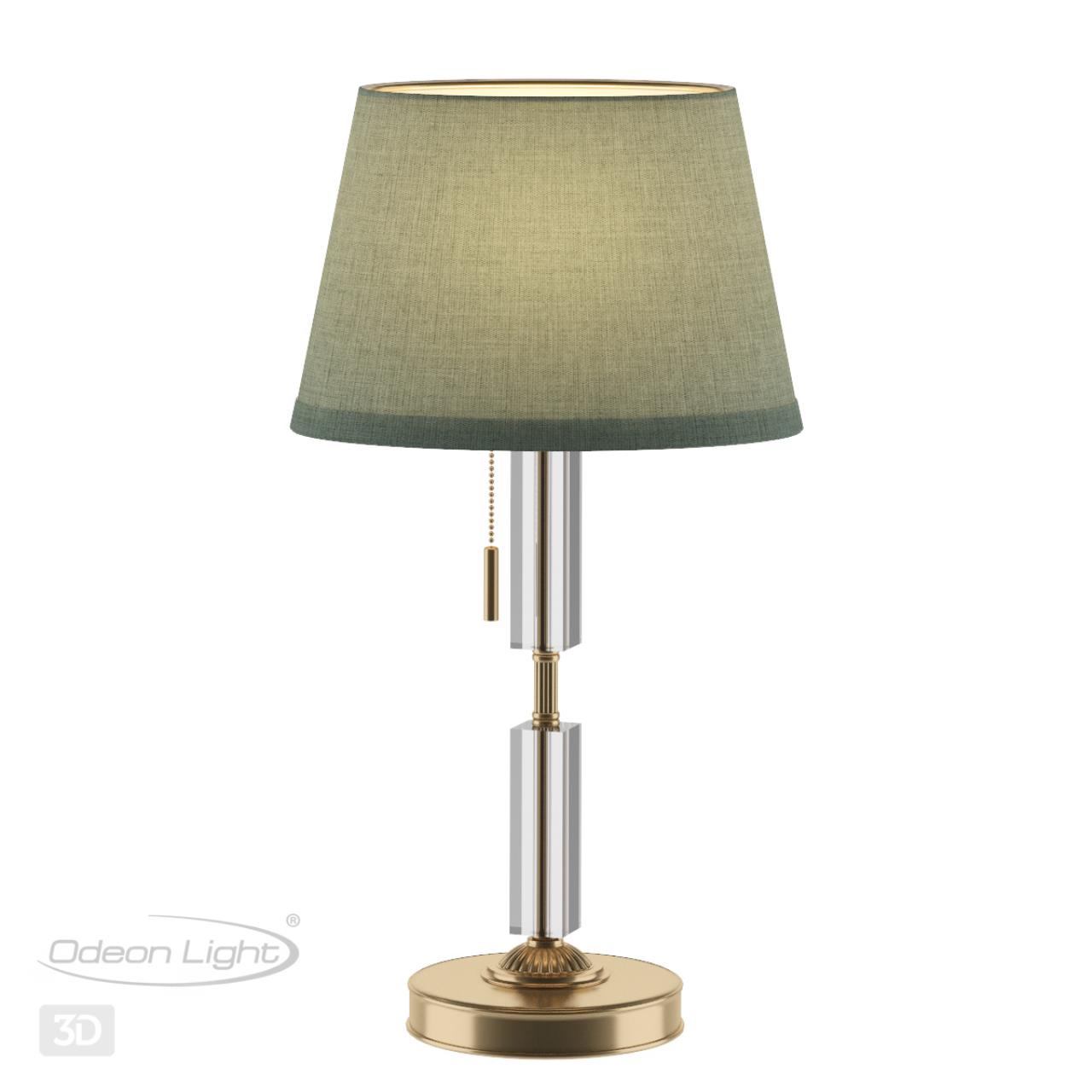 Настольная лампа ODEON LIGHT EXCLUSIVE MODERN LONDON бронзовый E27*1 10W плафон зеленый