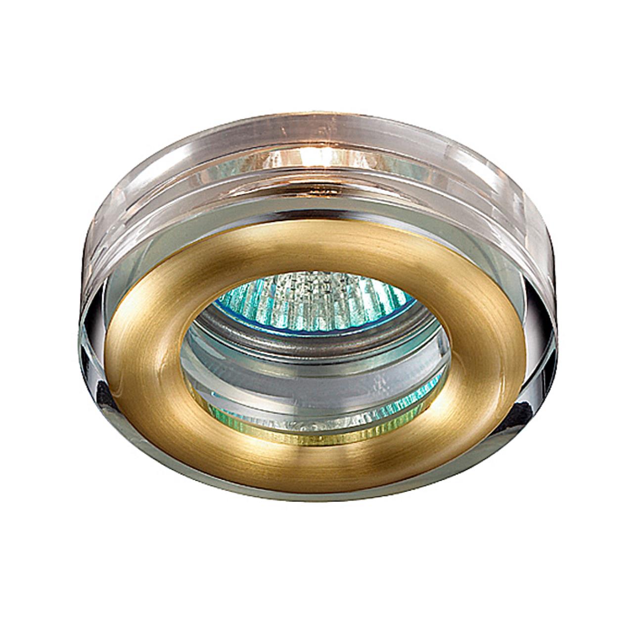 Встраиваемый светильник NOVOTECH SPOT AQUA золотой GX5.3*1 10W круг