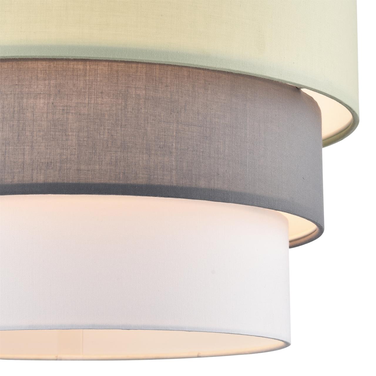 Светильник подвесной LUMION MODERNI ILAIDA никель E27*3 10W плафон зеленый; серый; белый