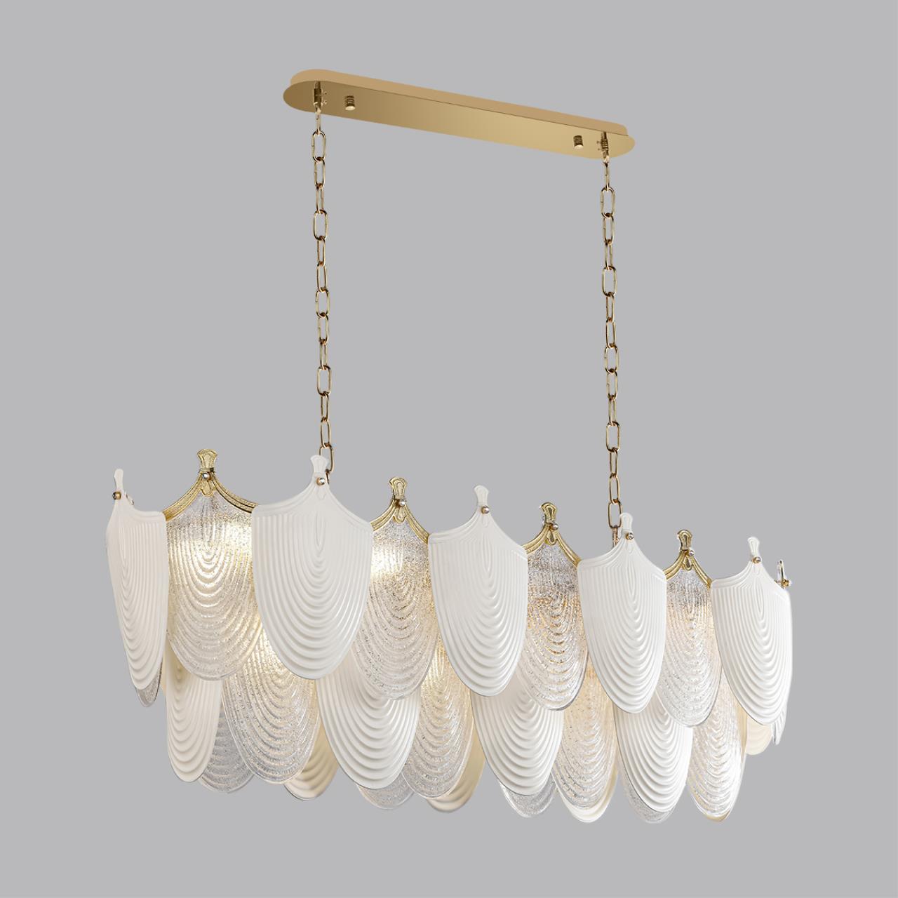 Люстра ODEON LIGHT HALL PORCELA золотой