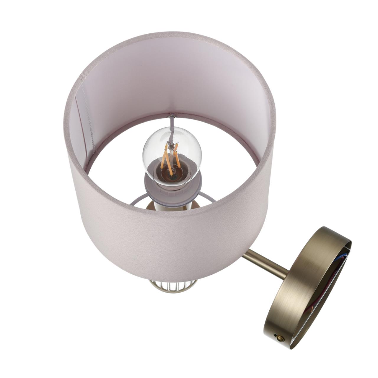 Бра LUMION MODERNI DAMONA латунь E14*1 10W плафон бежев