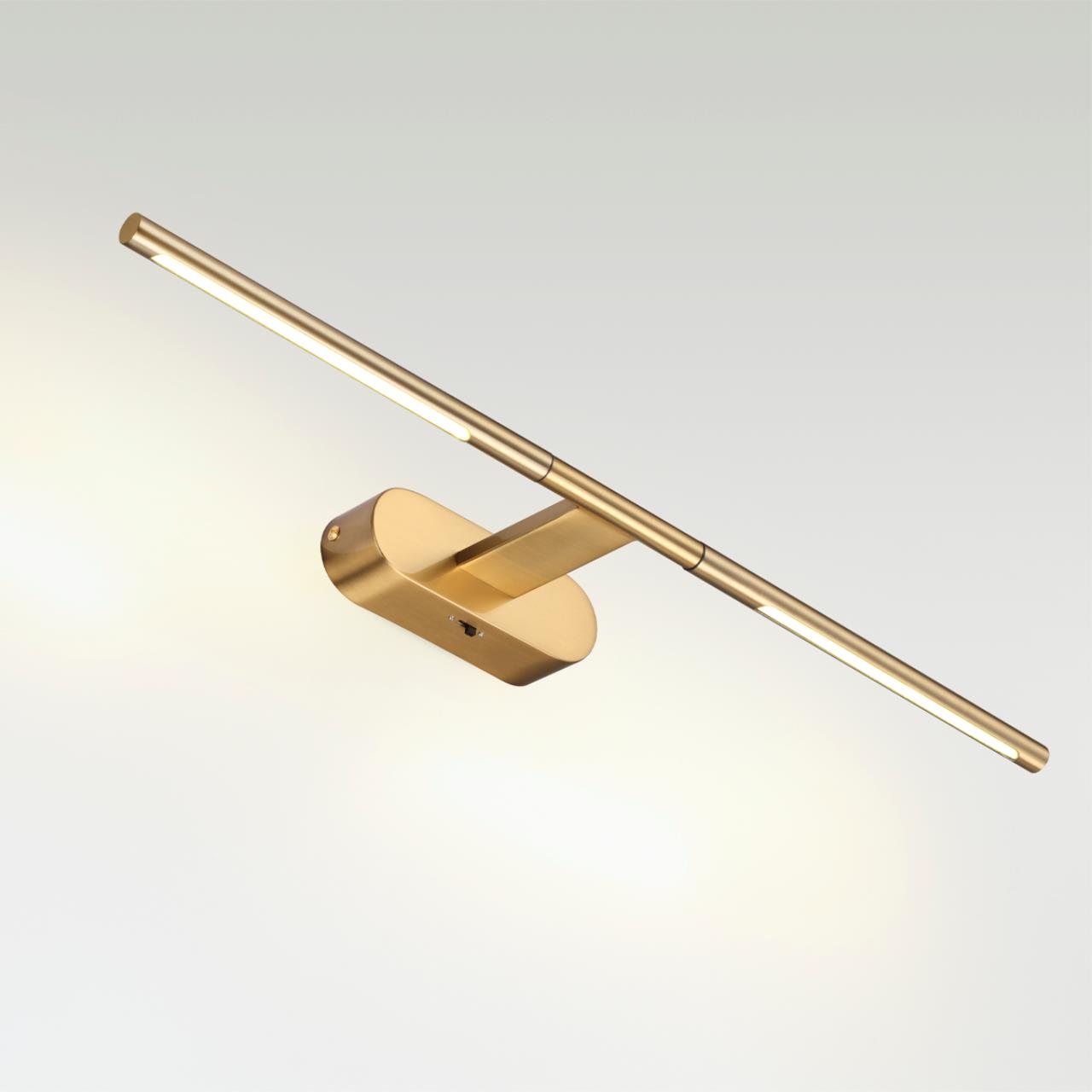 Настенный светильник ODEON LIGHT HIGHTECH ALEDO античная бронза, латунь LED*1 8W 3000/3800/5100К 600 мм