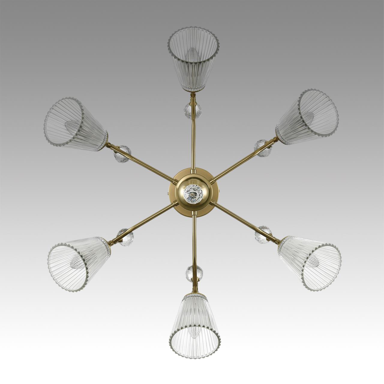 Люстра потолочная LUMION CLASSI AURICA латунь E14*6 10W